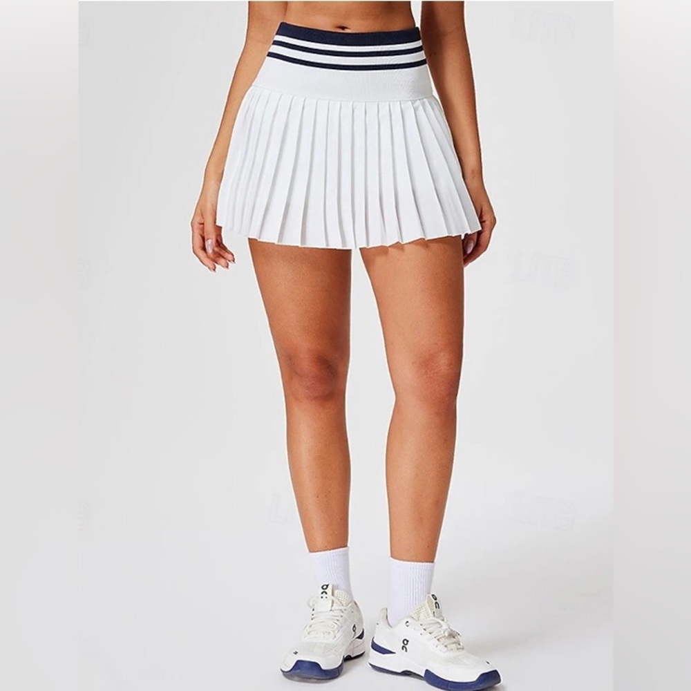 NWT Thrive Societe Seamless Waistband Pleated Tennis Skort Size L - Picture 2 of 8